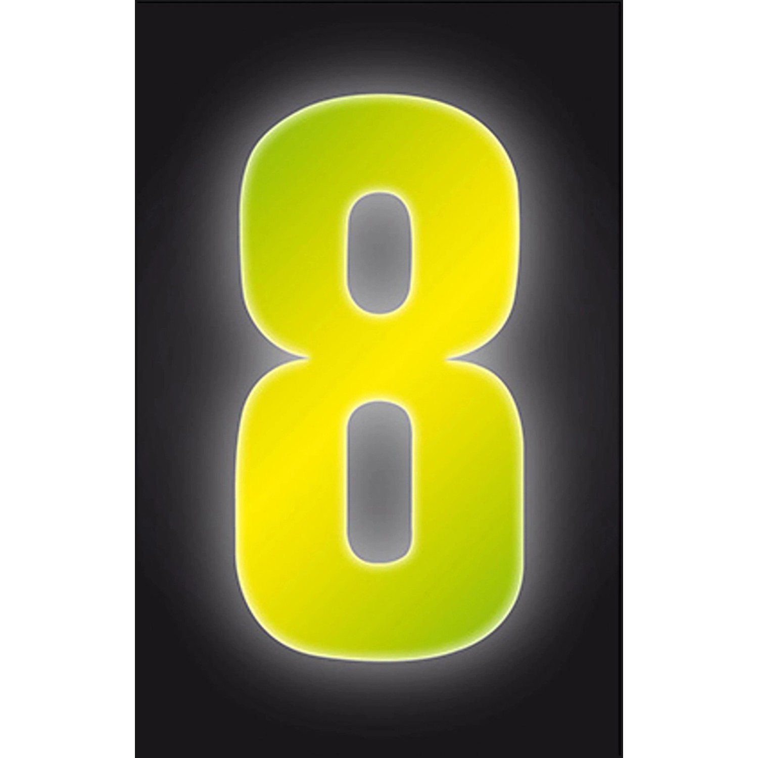 Conacord Klebezahl 8 Reflektierend 17 cm Gelb günstig online kaufen