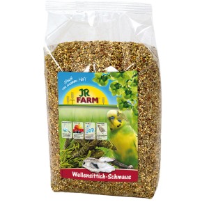 JR Farm Wellensittich-Schmaus 1kg: Futter für Wellensittiche mit Saaten und Hirse.