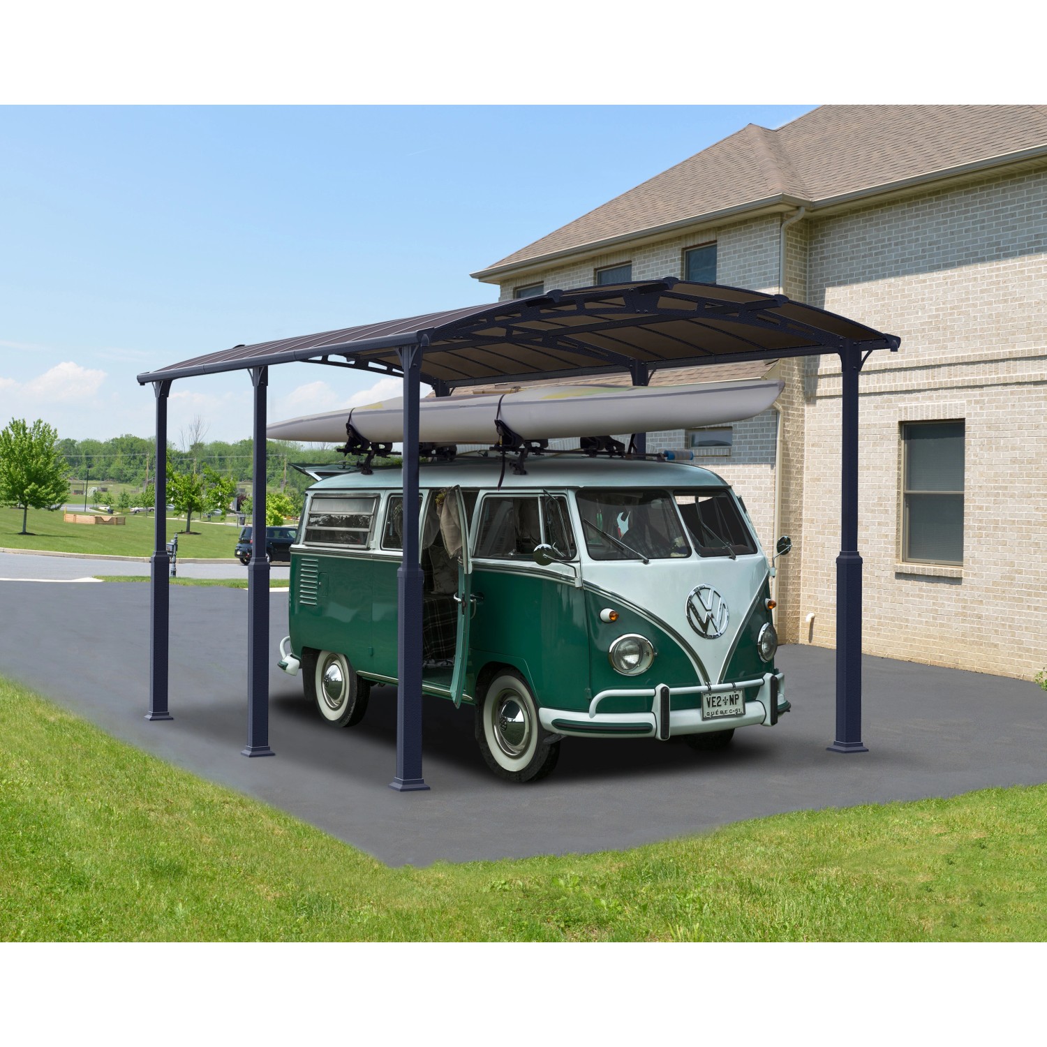 Palram - Canopia Carport Arcadia Alpine 6400 Anthrazit 360 cm x 650 cm günstig online kaufen