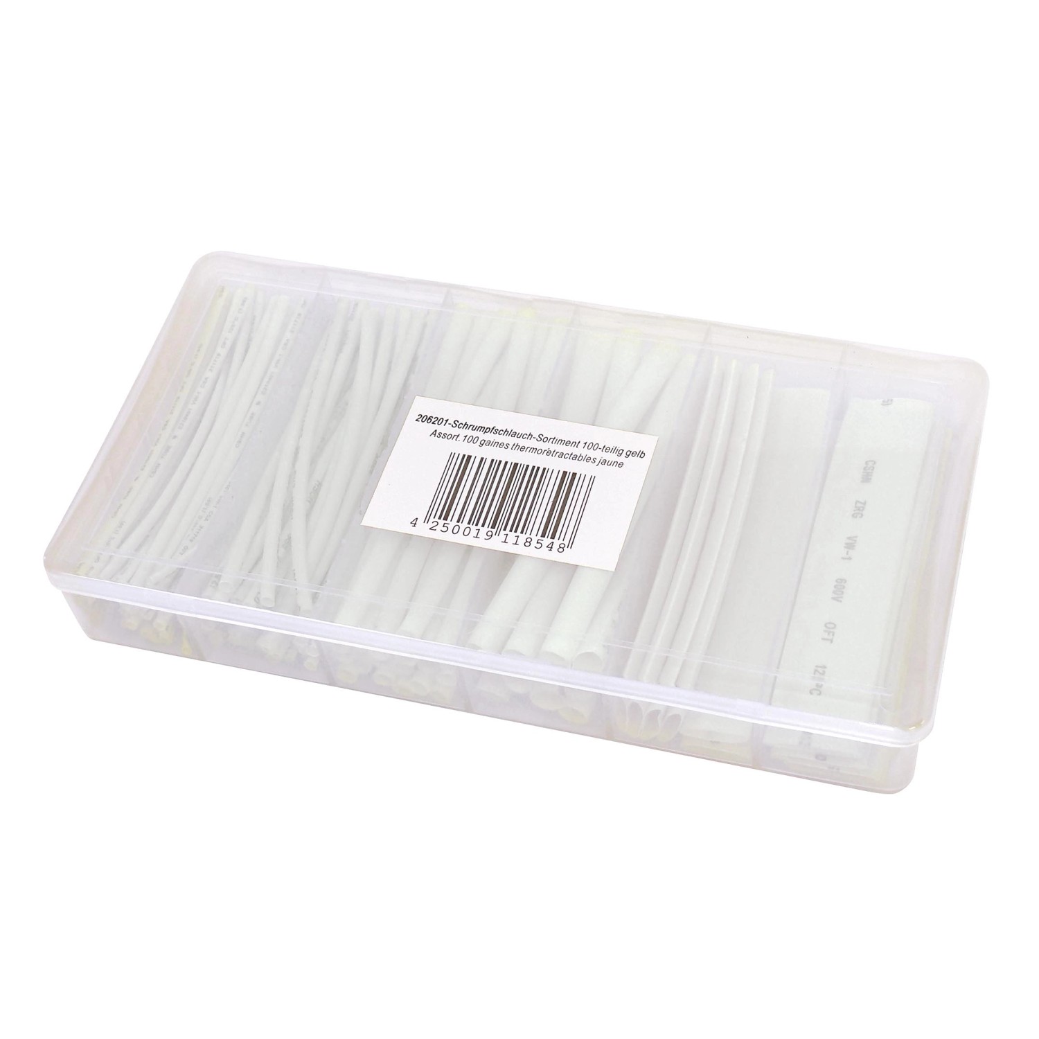 Thumbnail - Blanko Schrumpfschlauch Set 100 Stück Weiß