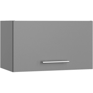 Optifit Hängeschrank Mats825, 60cm, Basaltgrau, mit Klappe und Edelstahlgriff. Küchenschrank für mehr Stauraum.