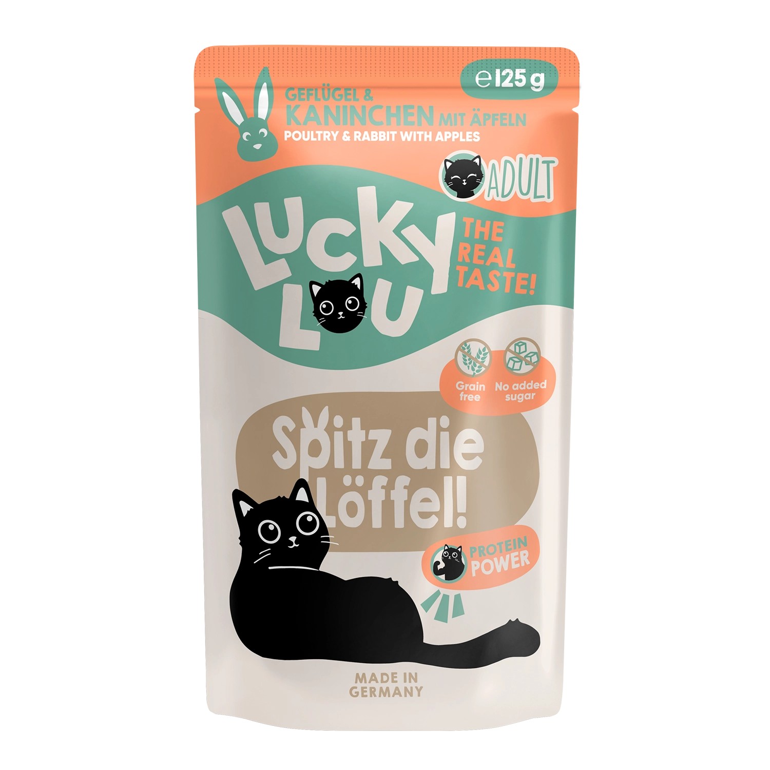 Lucky Lou Katzen-Nassfutter Lifestage Adult Geflügel & Kaninchen 125 g