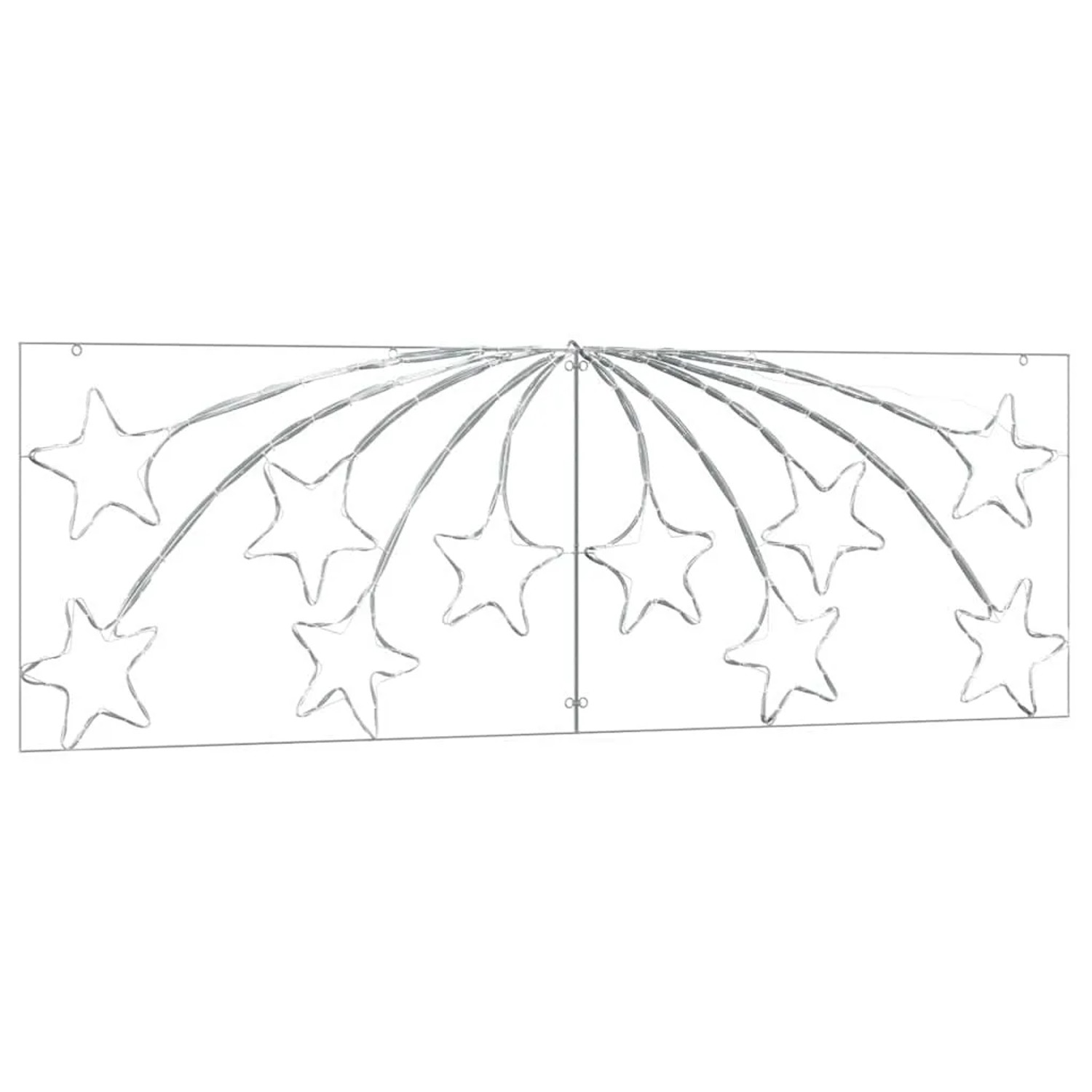 Mehrfarbiger LED Weihnachtsstern (180x57cm) für festliche Dekoration.