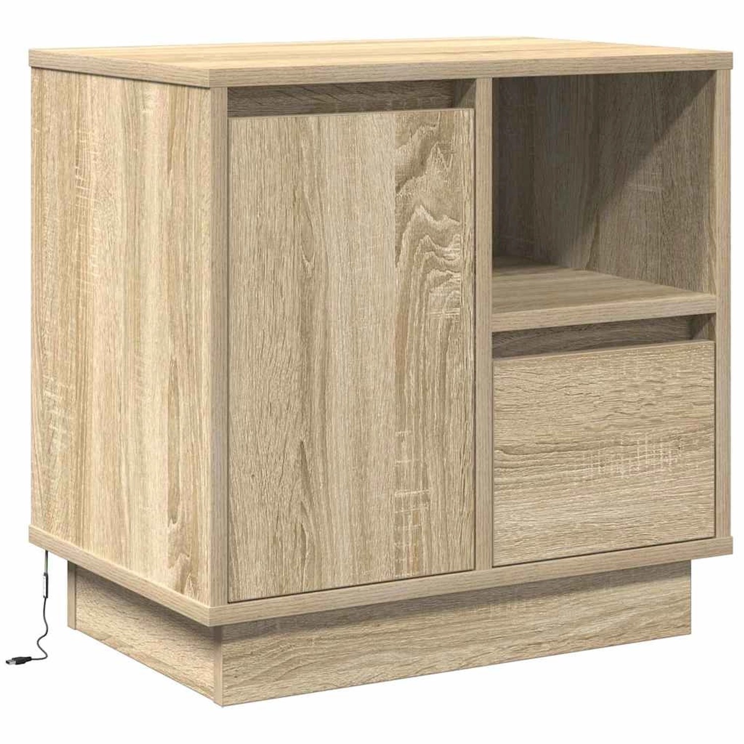 vidaXL Nachttisch mit Sonoma Eiche 50 x 34,5 x 50 cm Holzwerkstoff 869582 günstig online kaufen