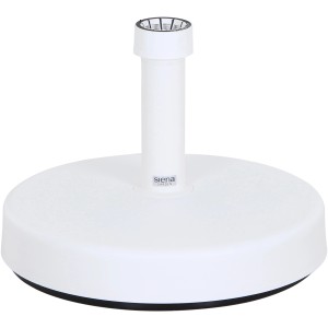 Weißer Siena Garden Schirmständer aus Kunststoff, Ø 46x11 cm, für sicheren Halt von Sonnenschirmen.