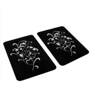 Westfalia Herd-Abdeckplatten Nero 3 In 1 Glaskeramik Ornament-Design 52 X 30 cm 2er-Set