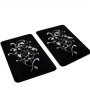 2er Set Westfalia Herdabdeckplatten Nero mit Ornament-Design, 52x30 cm, für Glaskeramik-, Elektro- und Gasherde.