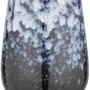 Blauer Zahnputzbecher Rosali Drop von Wenko aus Keramik mit abstraktem Muster.