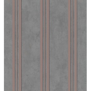 Marburg Vliestapete City Glam mit Streifen in Grau. Dekorative Tapete mit Betonstruktur und Vintage-Charme.