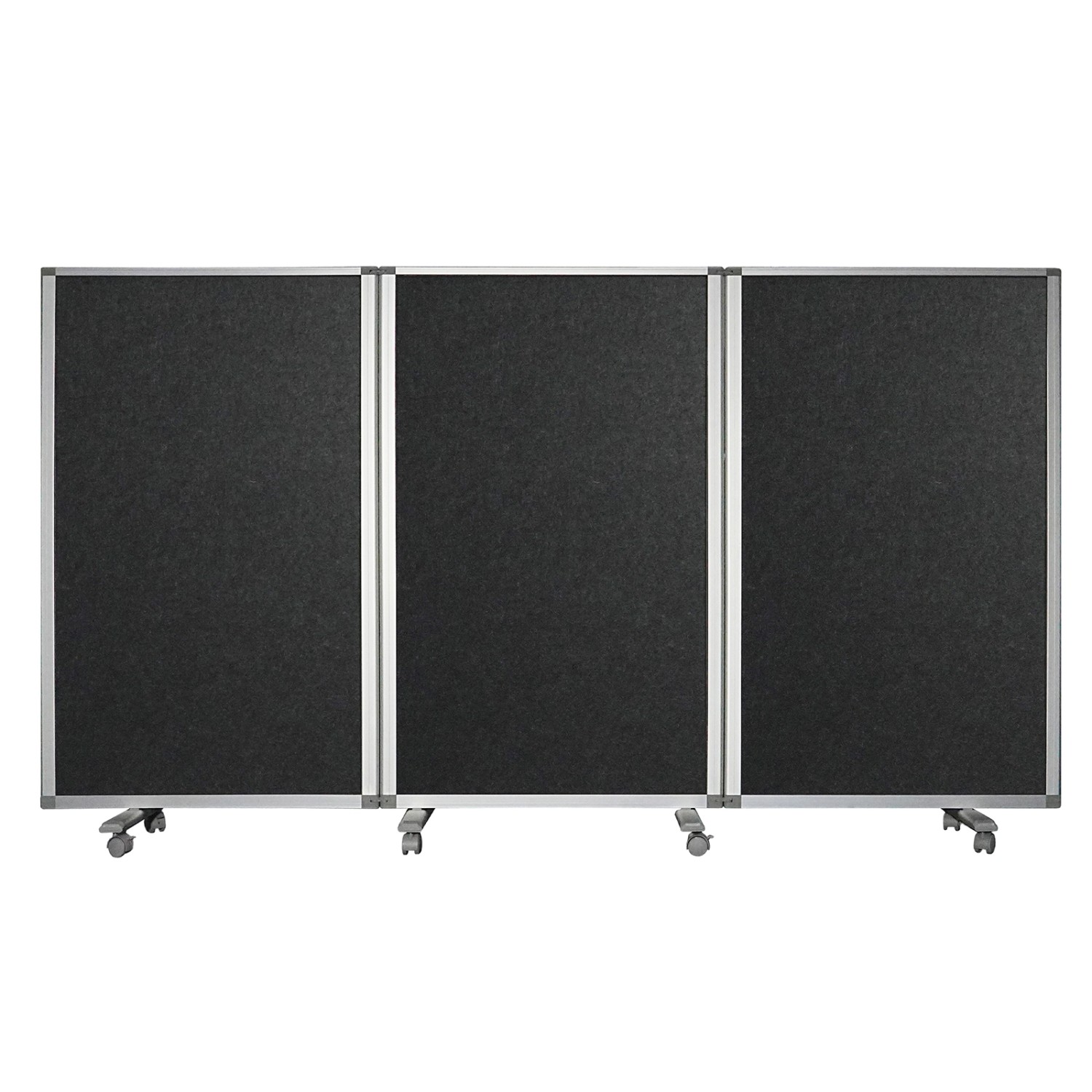 KARAT Doppelseitige Trennwand Mobile und Faltbare Stellwand aus Filz 270 x 150 cm