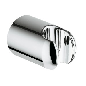 Grohe QuickFix Brausehalter, abgerundete Chrom-Wandhalterung für Handbrausen.