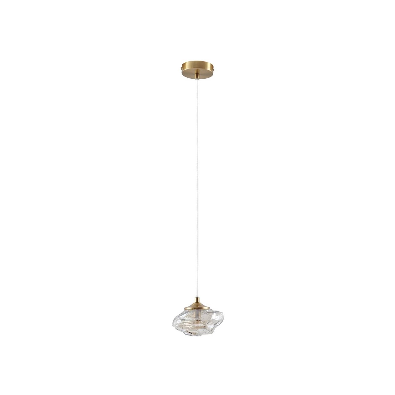Lindby Pendelleuchte Piatra 10033048 Modern in Creme aus Glas 1-flammig G9 Wohnzimmerleuchte
