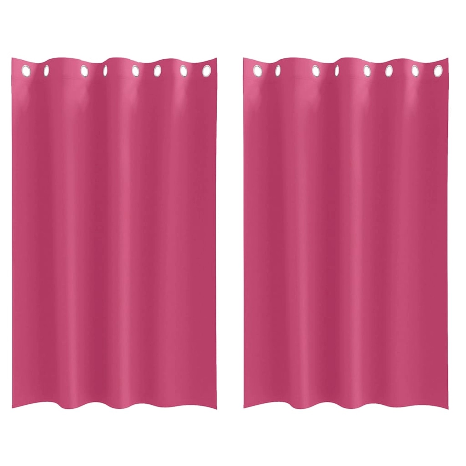 vidaXL Verdunkelungs-Vorhänge mit Ringen Helles Pink Polyester 4107404 günstig online kaufen