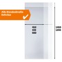 Lichtausschnitt ESG Floatglas Satiniert 66x142cm für Holztüren, Maße
