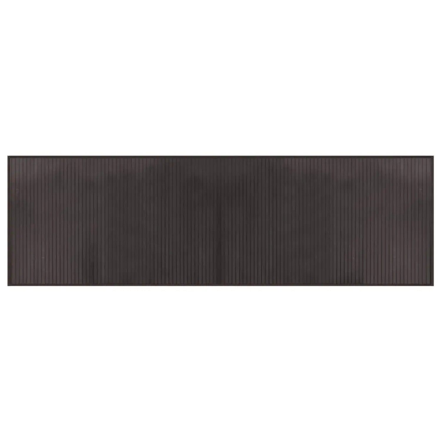 vidaXL Teppich Rechteckig Dunkelbraun 60x200 cm Bambus 376839