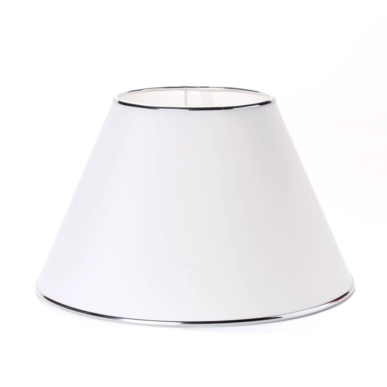Orion Lightstyle Lampenschirm Stehlampe 40 cm Konisch E27 Weiß Chrom günstig online kaufen