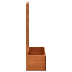 DELUKE Rankkasten Gartenspalier MINO Braun 90x50x25cm Spalier Mit Blumenkasten Mit Rankgitter Rankhilfe Mit Pflanzenkasten