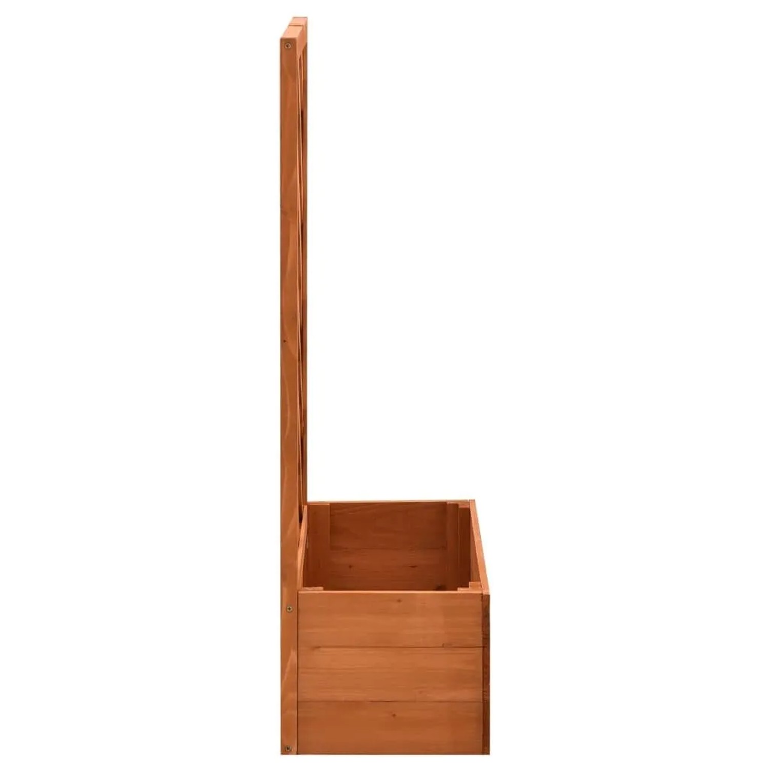DELUKE Rankkasten MINO braun, 90x50x25cm, Gartenspalier mit Blumenkasten und Rankgitter.