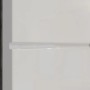 Detailaufnahme: Waschmaschinenüberbau in Weiß-Rauchsilber, Bad-Einbauschrank.