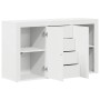 Weißes vidaXL Sideboard mit Schubladen und Türen aus Holzwerkstoff, 120x36x69 cm.