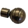 Gardinia Endstück Chicago Kugel, Bronze, 2er-Pack, für Stilgarnituren mit Ø 20 mm.