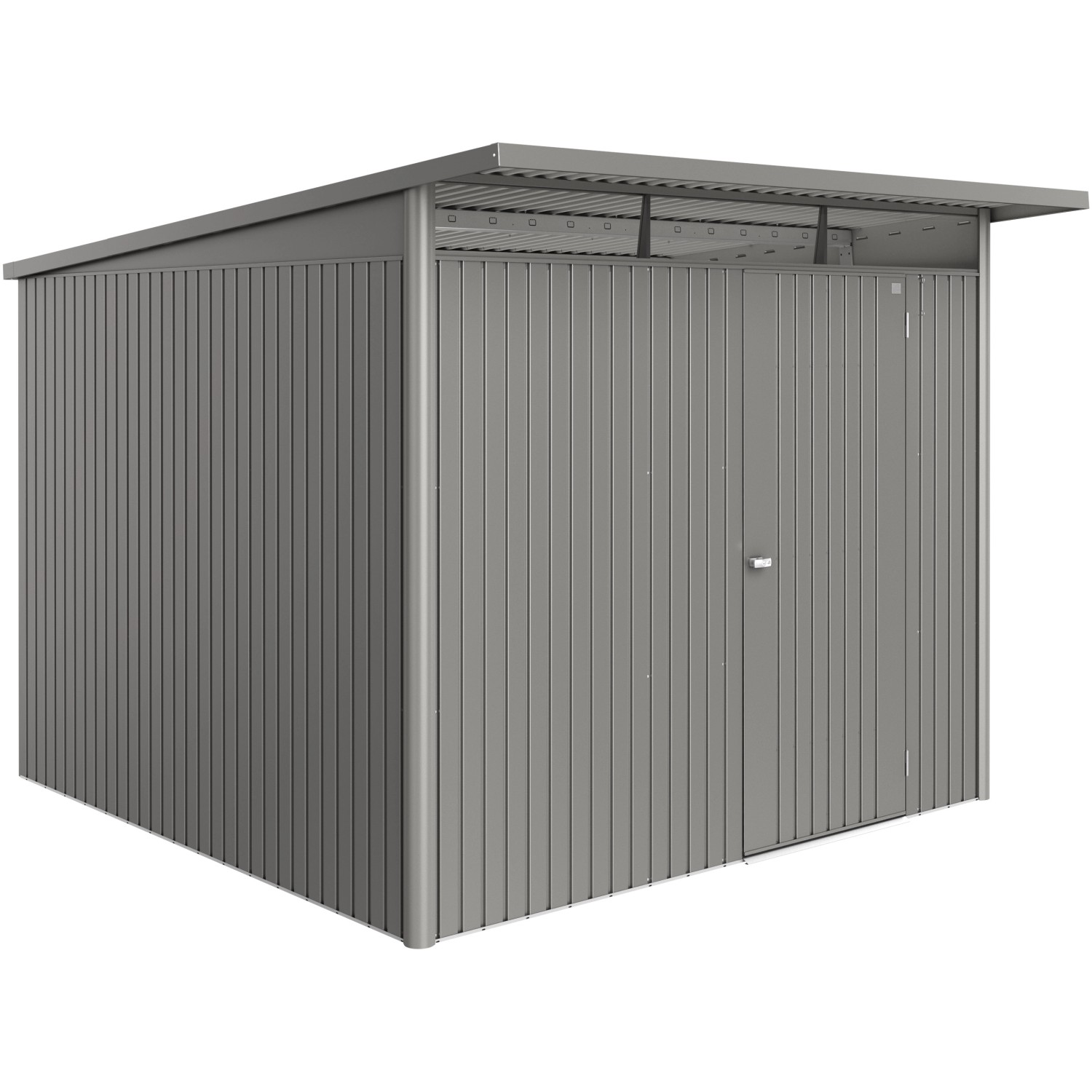 Biohort Gerätehaus Avantgarde Eco Standardtür 209 x 252 x 252 cm Quarzgrau-Met.