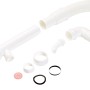 Weißer Röhrensiphon (44,8 mm) für Spültische, bestehend aus Siphonbogen, Rohren, Dichtungen und Zubehör.