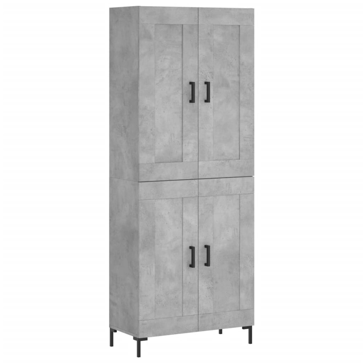 vidaXL Highboard Betongrau 69,5x34x180 cm Holzwerkstoff 3199685