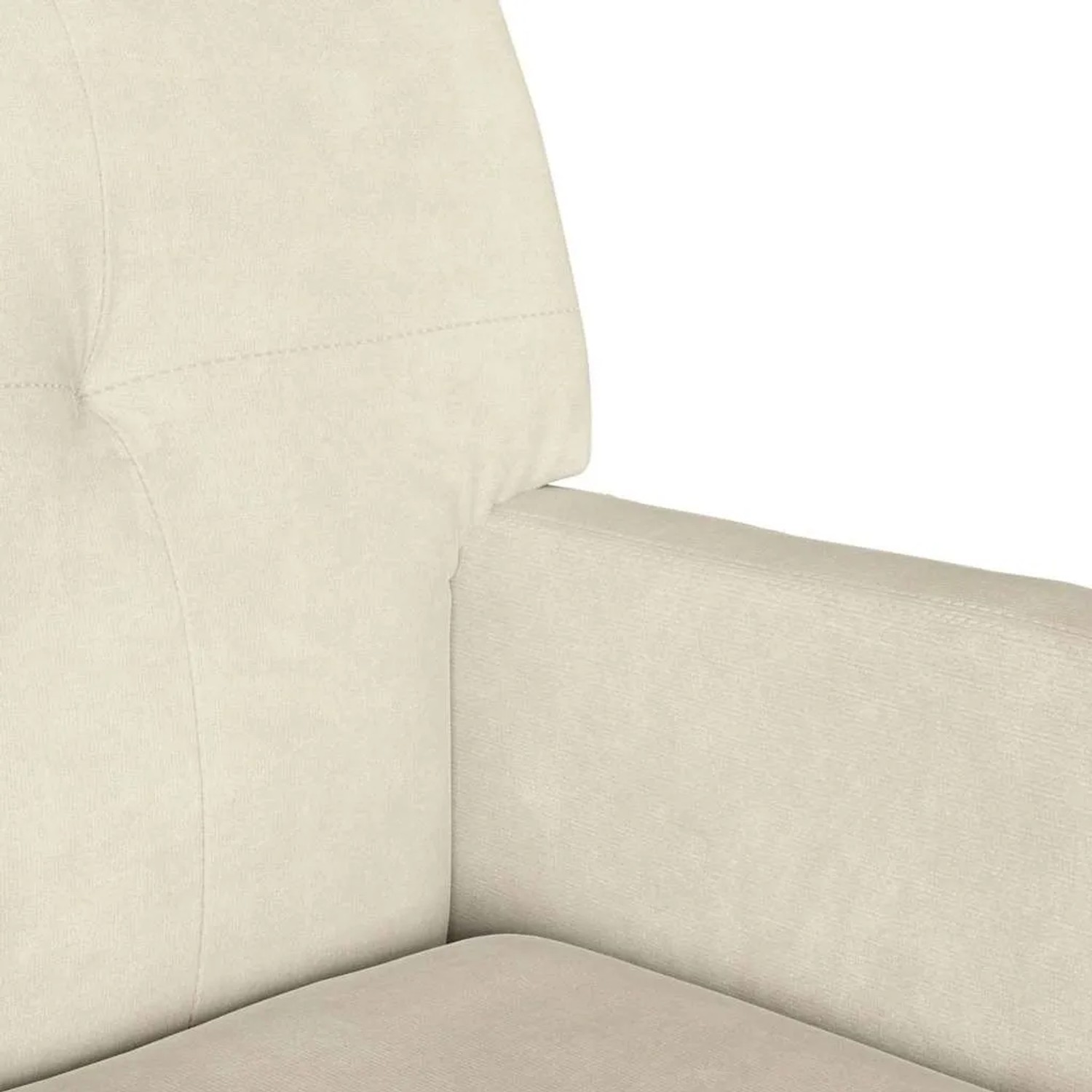 vidaXL Chesterfield Bank Creme 112 x 65,5 x 75 cm Samt 42019293_7