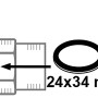 Kirchhoff Gummidichtung 24x34x2 mm für 13 mm (1/2) Verschraubungen, 2er-Set.