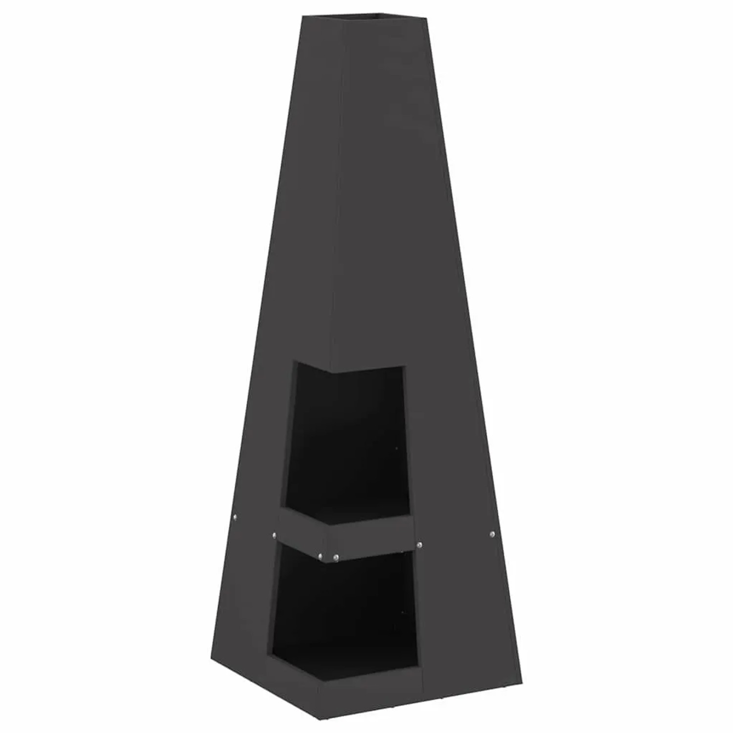 vidaXL Feuerstelle Schwarz 35 x 35 x 100 cm Stahl 858946