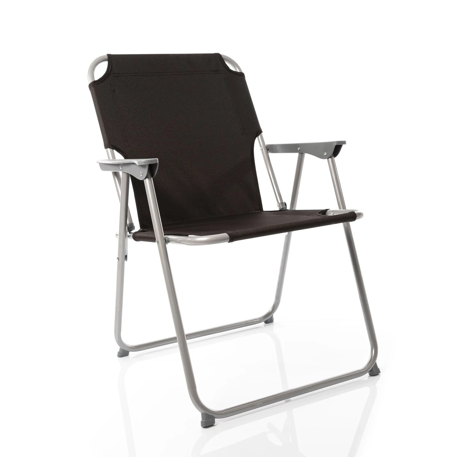 BigDean 6 Stück Klappstuhl Faltstuhl Campingstuhl Angelstuhl Schwarz Robust Klappbar Bis 120kg Belastbar Klassischer Klappstuhl Gartenstuhl