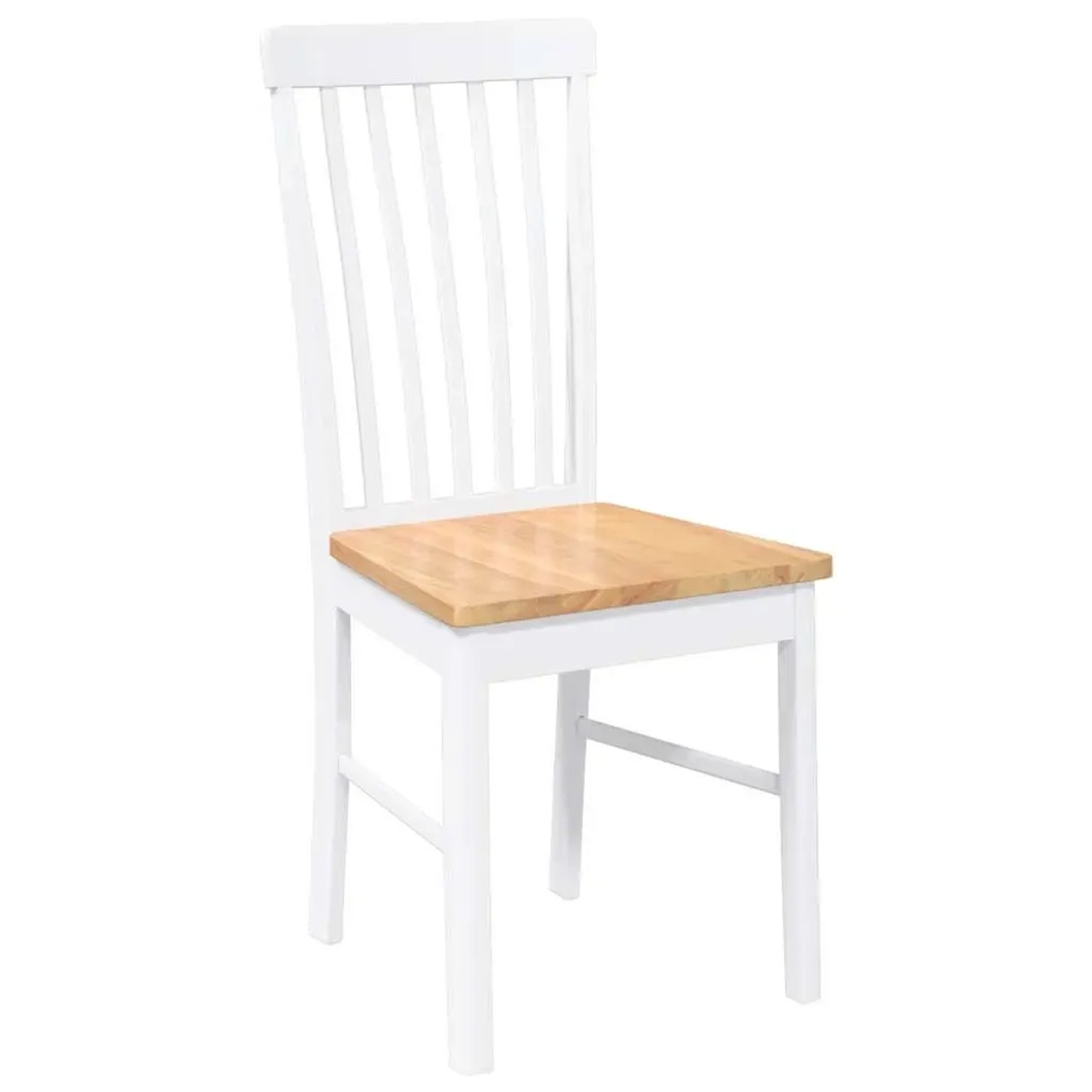 vidaXL Esszimmerstühle 2 Stk Weiß Massivholz Gummibaum 4102504_4