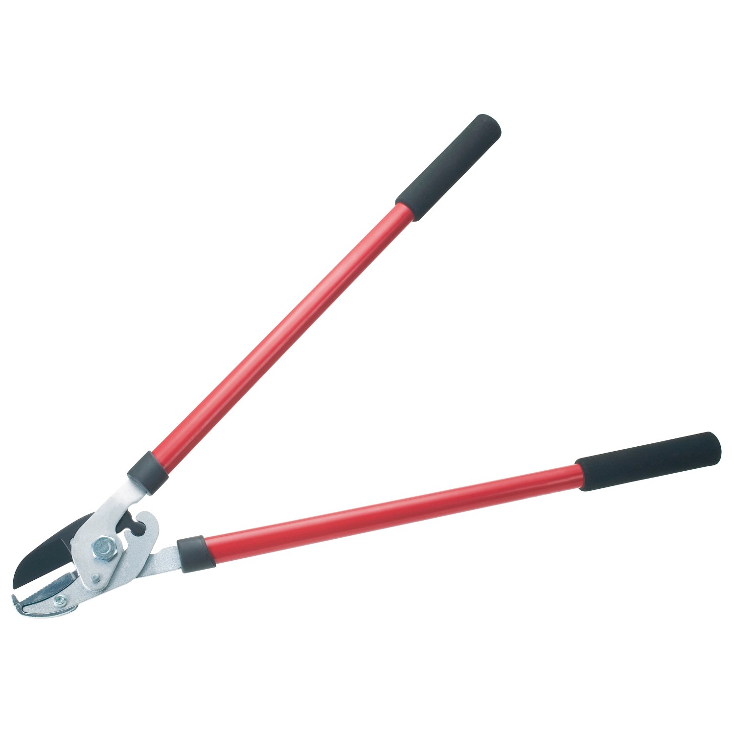 LUX Amboss Astschere mit roten Griffen und schwarzer Antihaft-Klinge für Äste bis 25 mm.