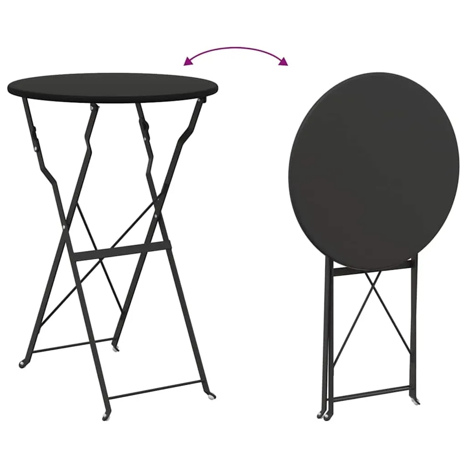 vidaXL Bistrotisch Anthrazit Ø50x71 cm Pulverbeschichteter Stahl 42002966_9