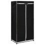 Schwarzer vidaXL Kleiderschrank (75x50x160 cm) mit Stoffbezug und Reißverschluss.