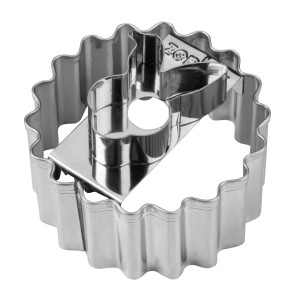 Zenker Ausstecher Linzer Hasenkopf, Edelstahl, ca. 50x50x26mm, für Osterplätzchen.