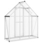 vidaXL Gewächshaus mit Fundamentrahmen Silbern 169x58x195cm Aluminimum 4005816_5