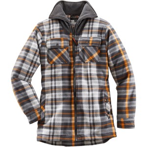 Terratrend Thermohemd Job Basic Plus, dunkelgrau/schwarz kariert, Größe M, mit Reißverschluss und Taschen.