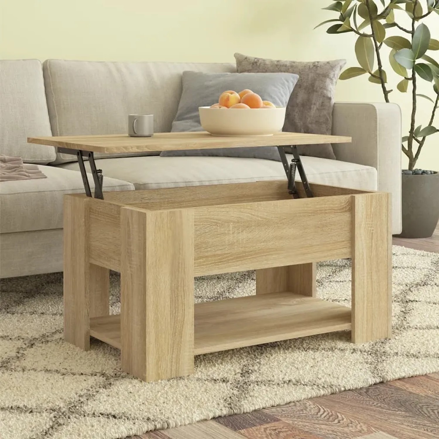 vidaXL Couchtisch Sonoma-Eiche 79 x 49 x 41 cm Holzwerkstoff kaufen bei OBI
