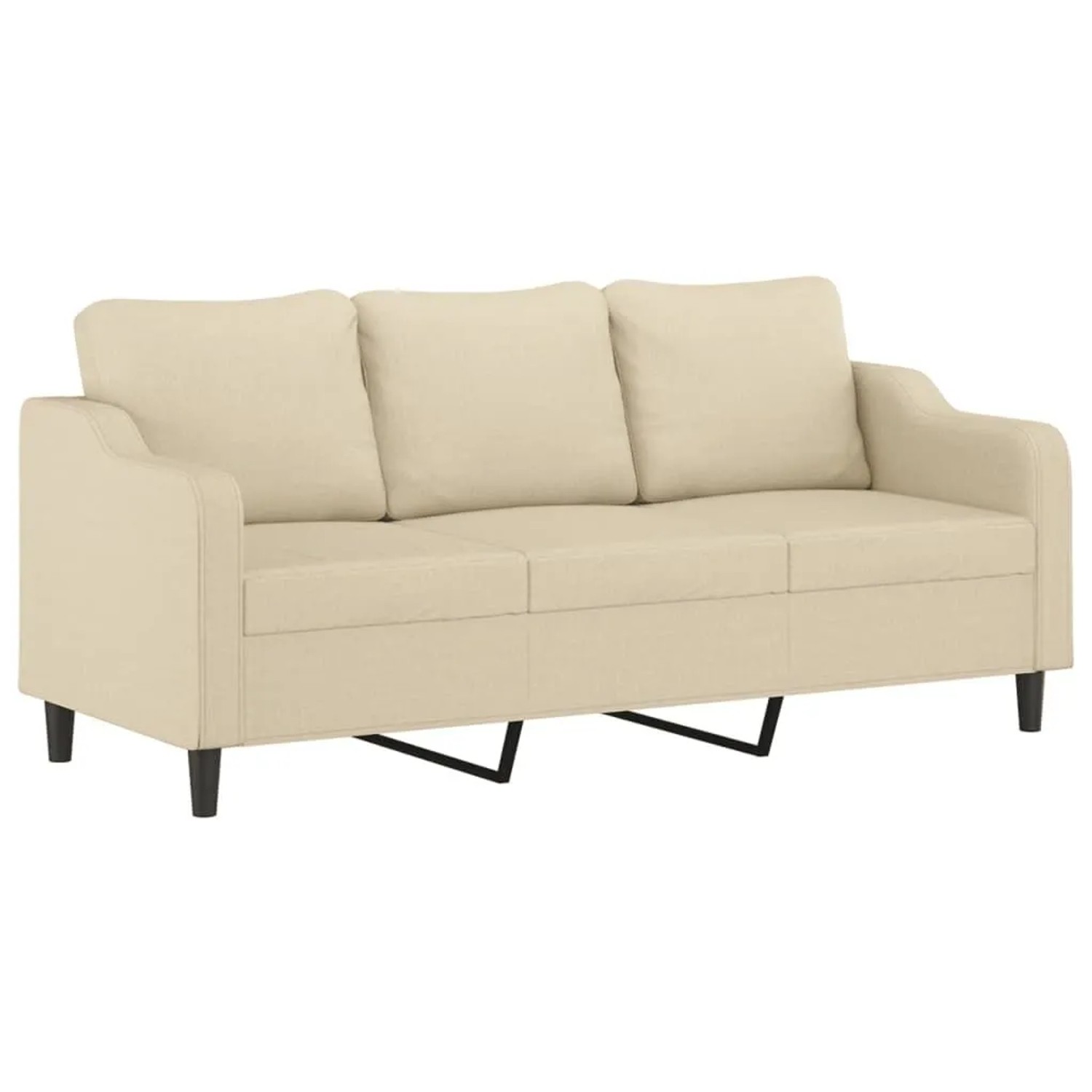 vidaXL 3-Sitzer-Sofa Creme 180 cm Stoff 359369 günstig online kaufen