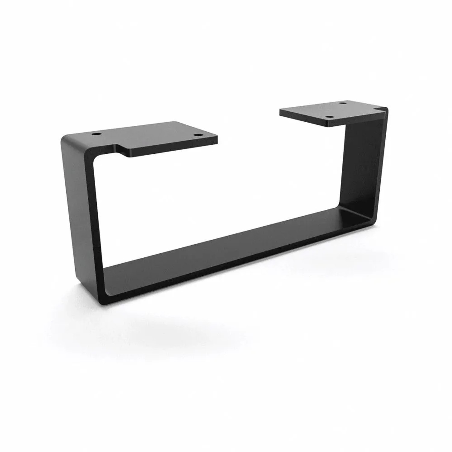 HEVVA Möbelbein LUXEMBURG 10 cm Hoch 25 cm Tief 1 Fuß Schwarz