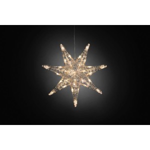 Konstsmide LED-Acryl-Stern mit 32 warmweißen Dioden für stimmungsvolle Weihnachtsdekoration im Innenbereich.