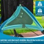 Costway Rollator Schmal Faltbar Gehhilfe 6-Fach Höhenverstellbar Blau_6