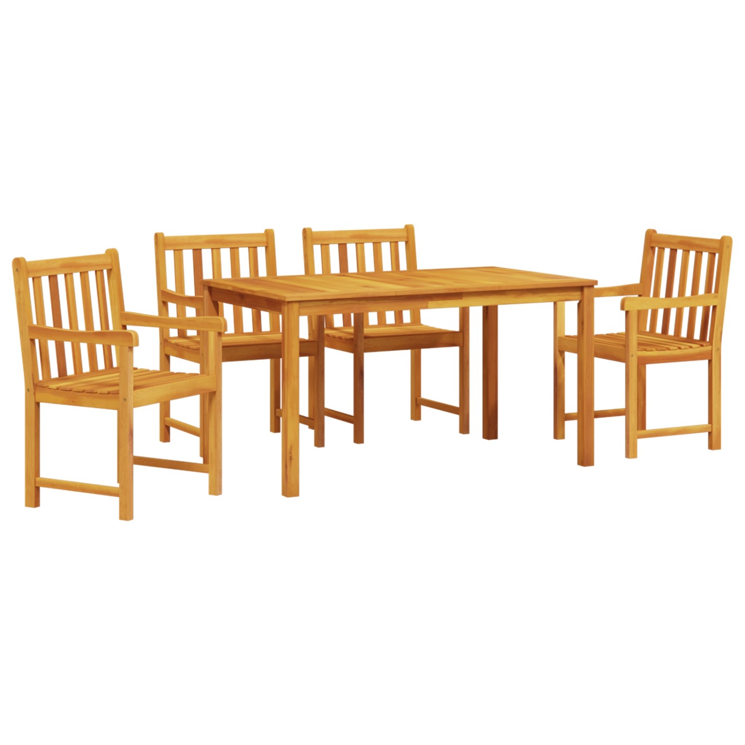 vidaXL 5-tlg Garten-Essgruppe Massivholz Akazie 3375637 günstig online kaufen