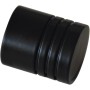 Gardinia Endstück Chicago Zylinder, schwarz-matt, 2er-Pack für 20 mm Stangen.