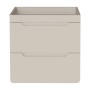 Beiger Vente-unique Waschbeckenunterschrank Aruba, 60 cm, mit 2 Soft-Close-Schubladen. Modernes Badmöbel.