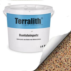 Terralith Buntsteinputz Mosaikputz 2mm 14 kg BSP76 Beige Gelb Rot Schwarz