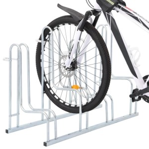 vidaXL Fahrradständer für 4 Fahrräder Freistehend Verzinkter Stahl 4005570