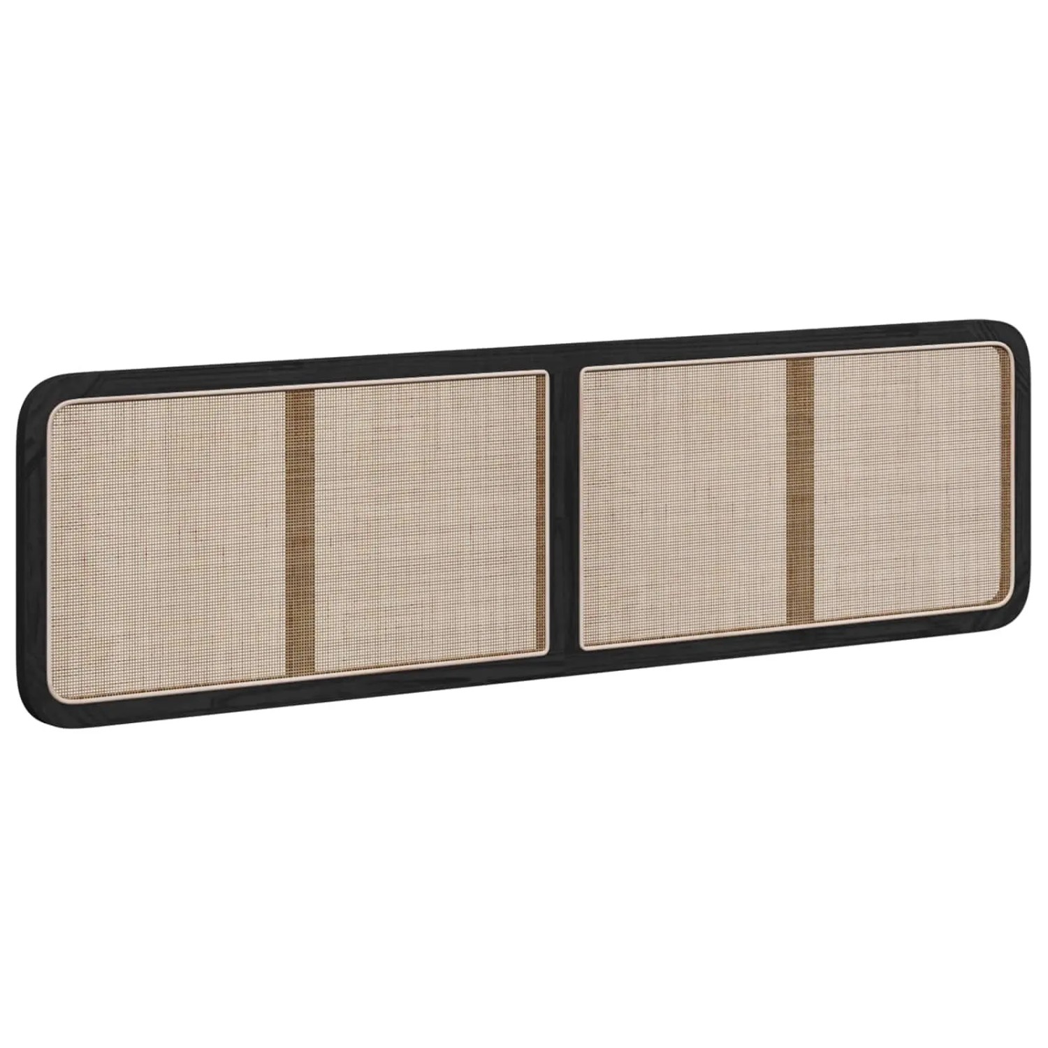 vidaXL Kopfteil mit Kopfteil Schwarz 200 x 55 x 3 cm Rattan 42011573